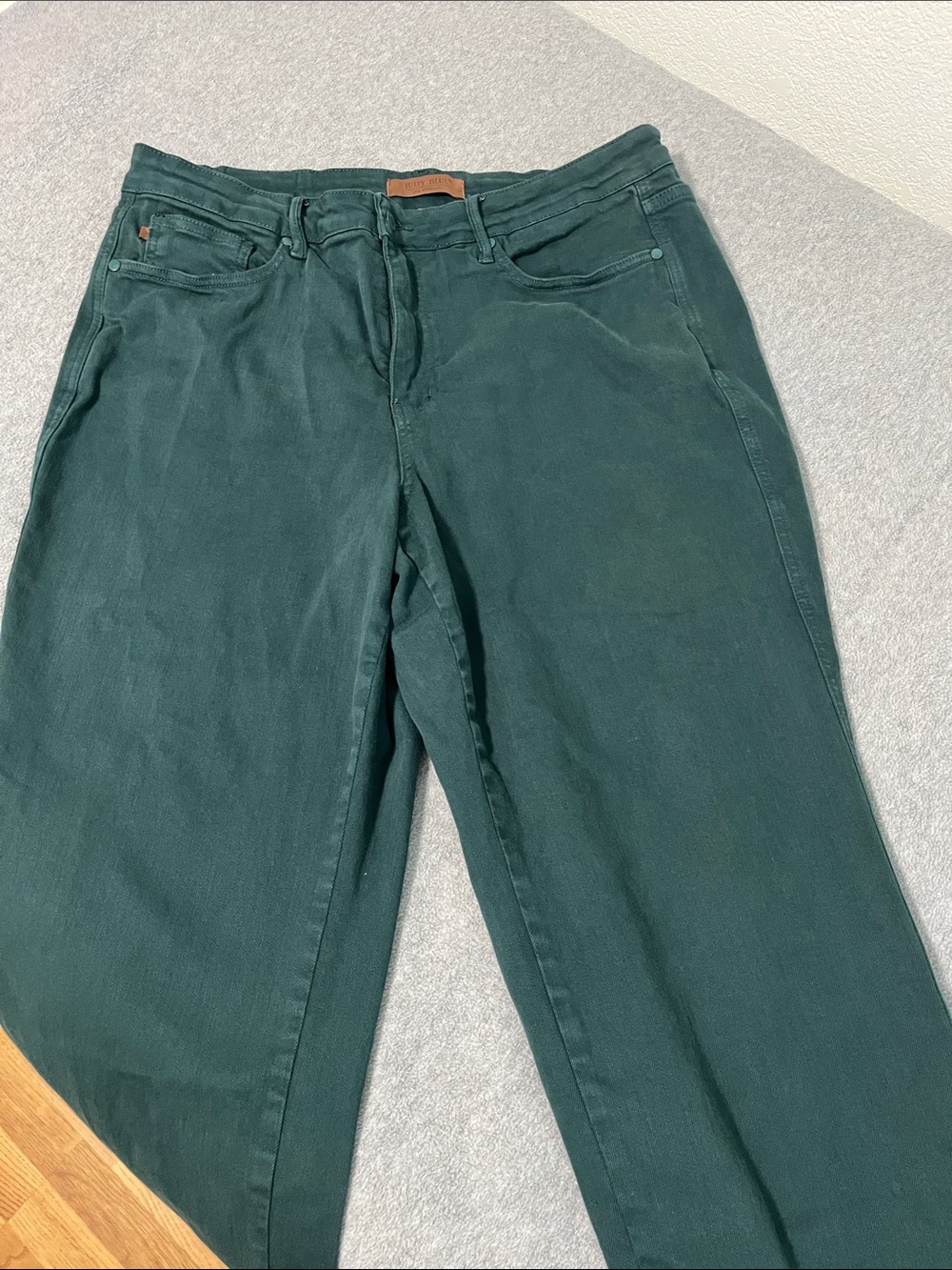 Judy Blue Cropped Ankle Jeans 20W Green - Picture 2 of 8